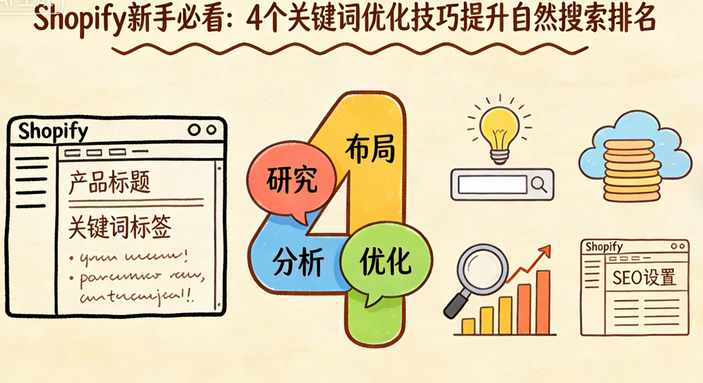 Shopify新手必看：4个关键词优化技巧提升自然搜索排名